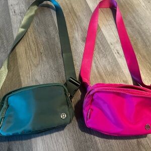 lululemon athletica Olive and Fuchsia Crossbody Bags